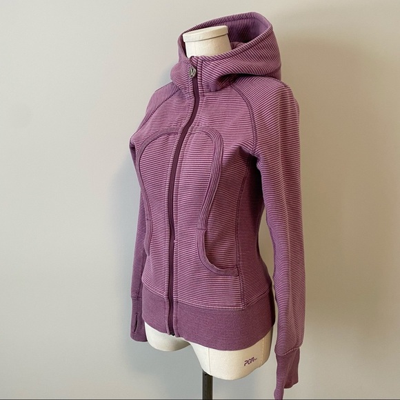 Lululemon Scuba Hoodie Muted Mauve Stripes Galore Microstripe - Picture 15 of 15